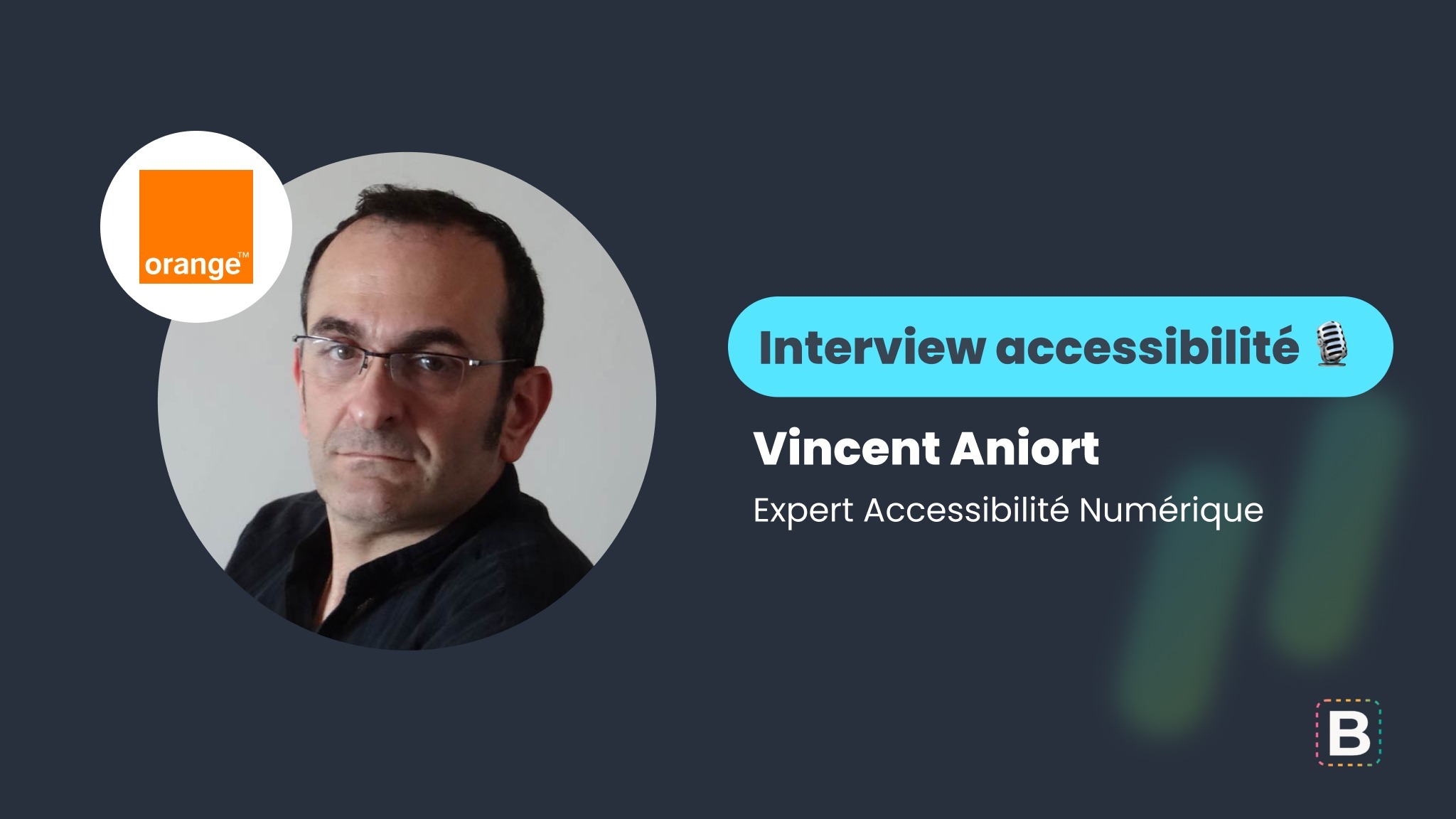 Interview accessibilité : Vincent Aniort - Expert Accessibilité Numérique chez Orange